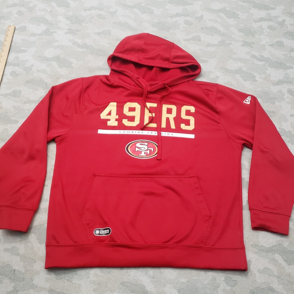 San Francisco 49ers Mens Large Red New Era Hoodie Pullover NFL Football